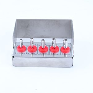 Dental Implant Tissue Punch Kit (5 Pcs) with Free Bur Holder – External Irrigation, CE