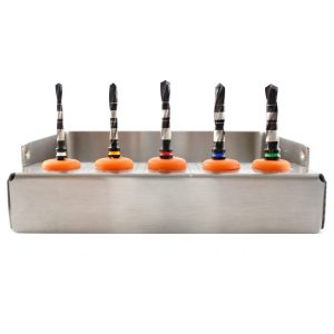 Dental Implant Drills Kit (5 Pcs) Black Titanium Coated with Free Bur Holder – CE